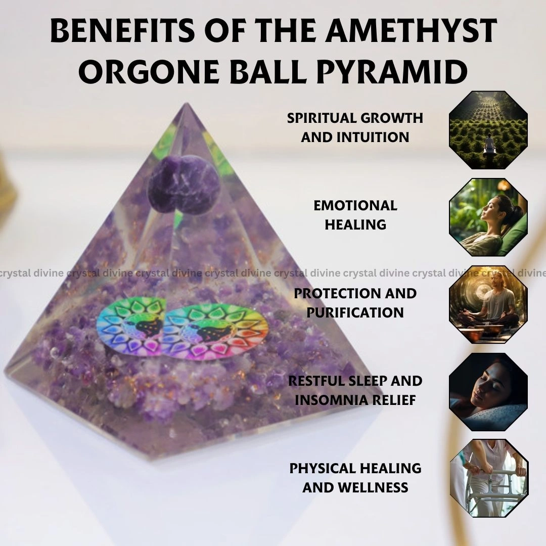 Amethyst Orgone Ball Pyramid