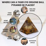 Tiger Eye Orgone Ball Pyramid (Clarity & Focus)