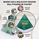 Malachite Orgone Ball Pyramid (Transformation & Growth)
