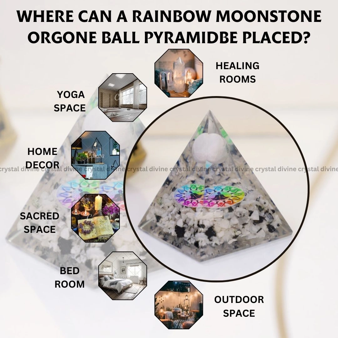 Rainbow Moonstone deals Orgonite Pyramid 