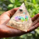 Rainbow Moonstone Orgone Ball Pyramid (Manifestation & New Beginnings)