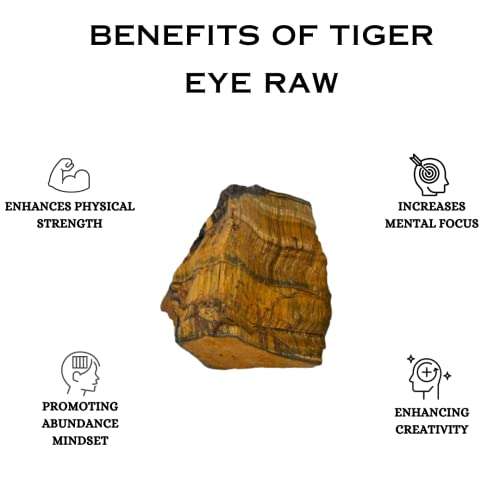 Tiger Eye Raw Crystal 2pcs (Clarity & Focus)