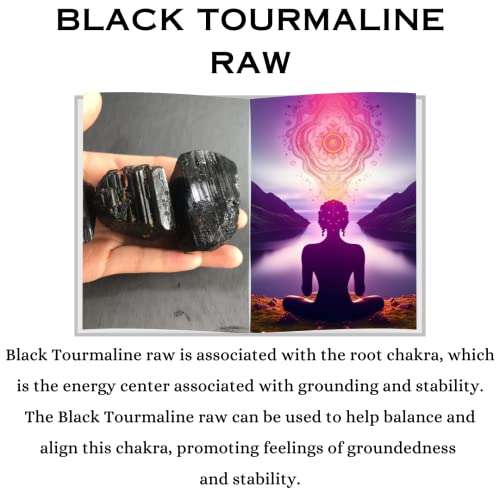 Black Tourmaline Raw Crystal 2pcs (Protection)