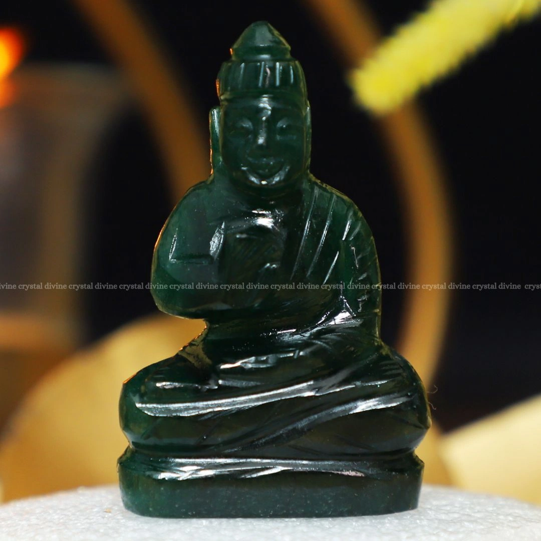 Green Jade Buddha Idol 1 inch (Spiritual Growth)