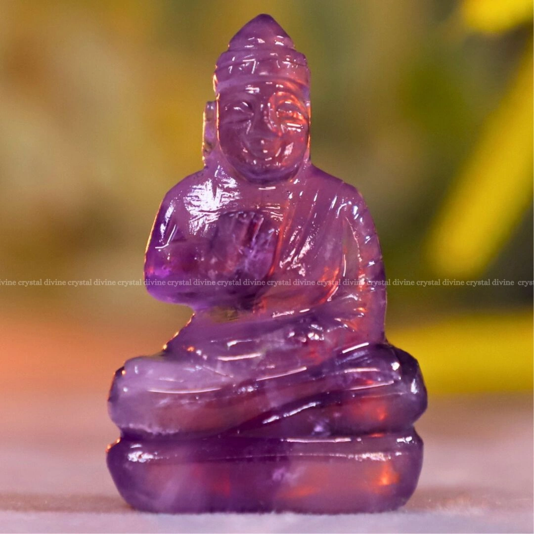 Amethyst Buddha Idol 1 inch (Spiritual Protection)