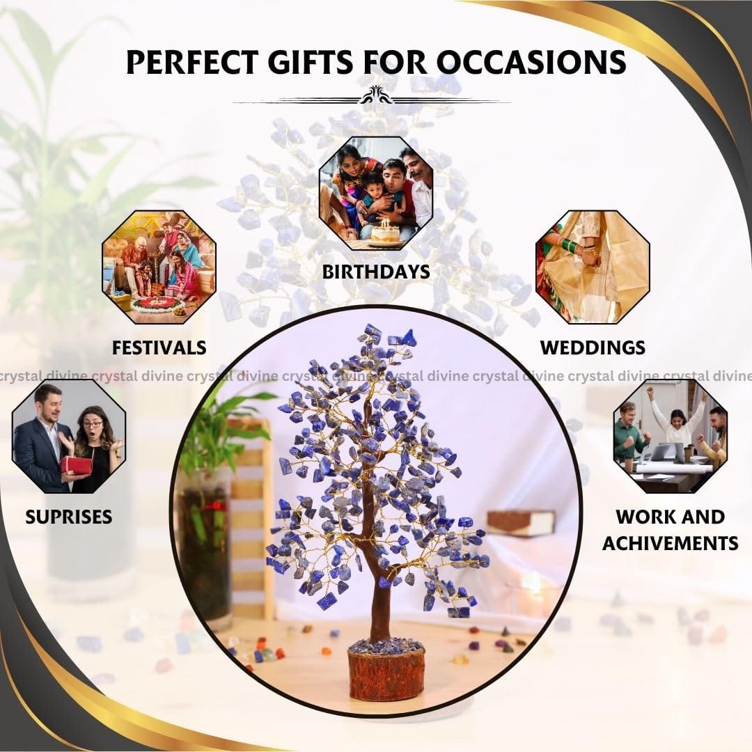 Lapis Lazuli Crystal Tree 300 Beads (Spiritual Growth)