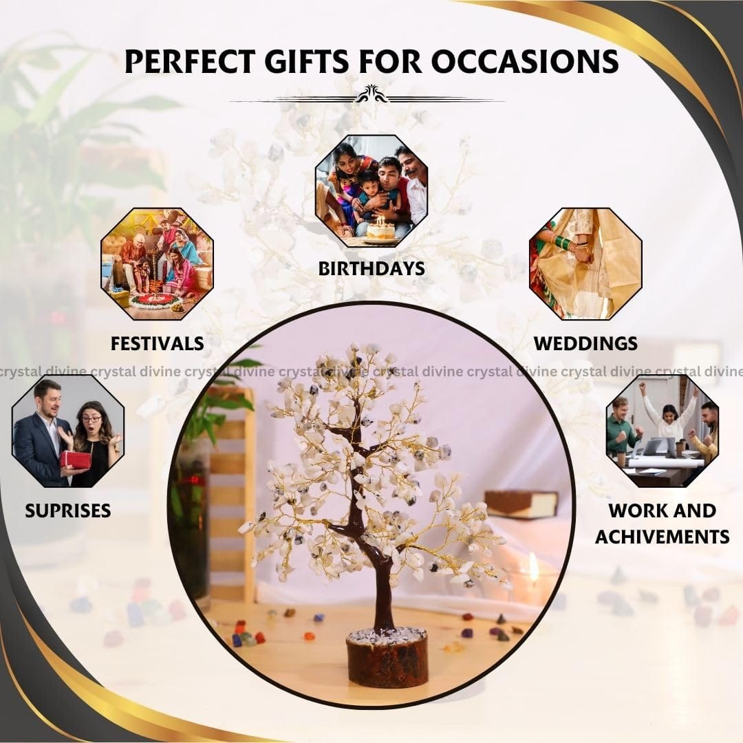 Rainbow Moonstone Crystal Tree 300 Beads (Enhanced Creativity)