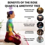Rose Quartz & Amethyst Crystal Tree 300 Beads (Stress Relief & Calmness)
