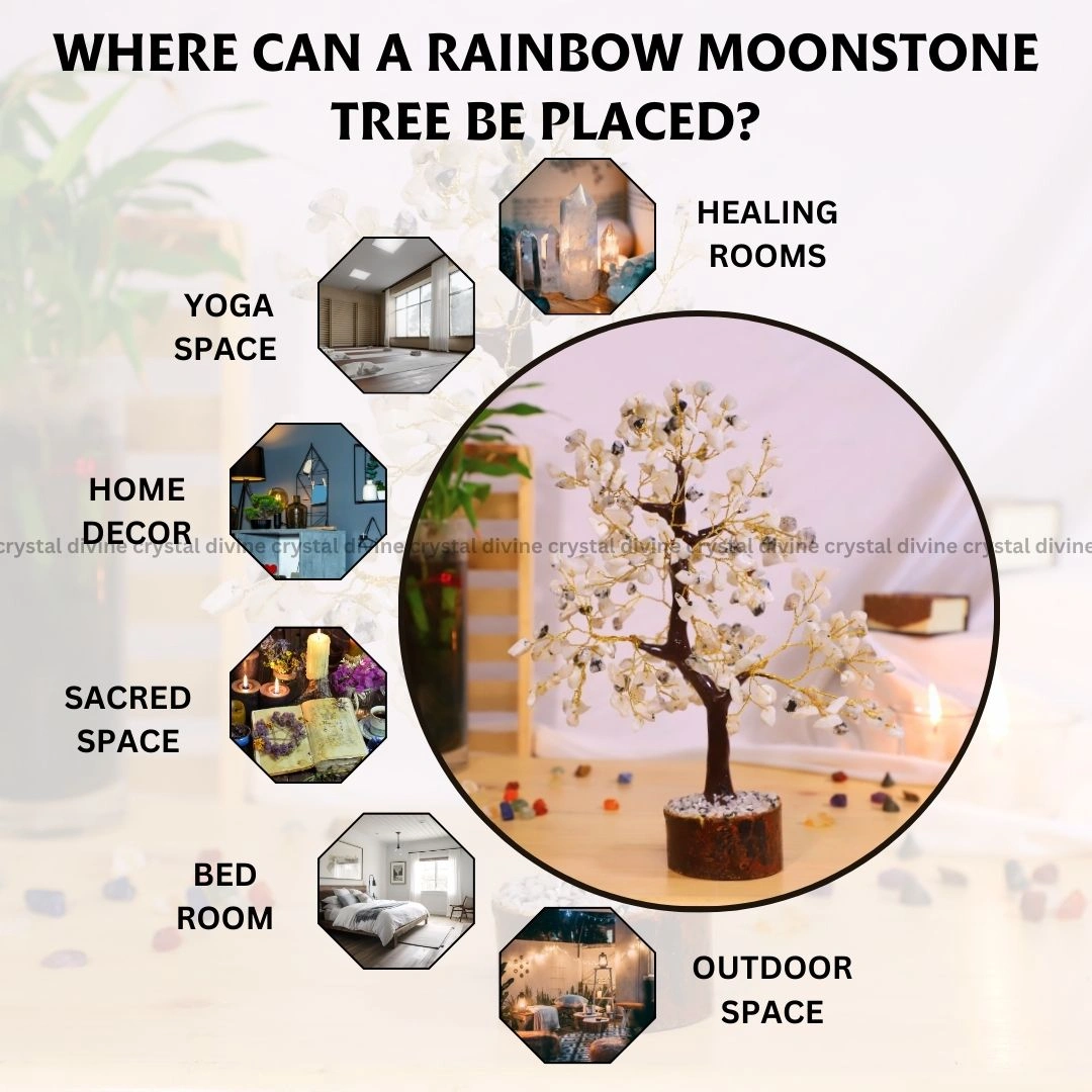 Rainbow Moonstone Crystal Tree 300 Beads (Enhanced Creativity)