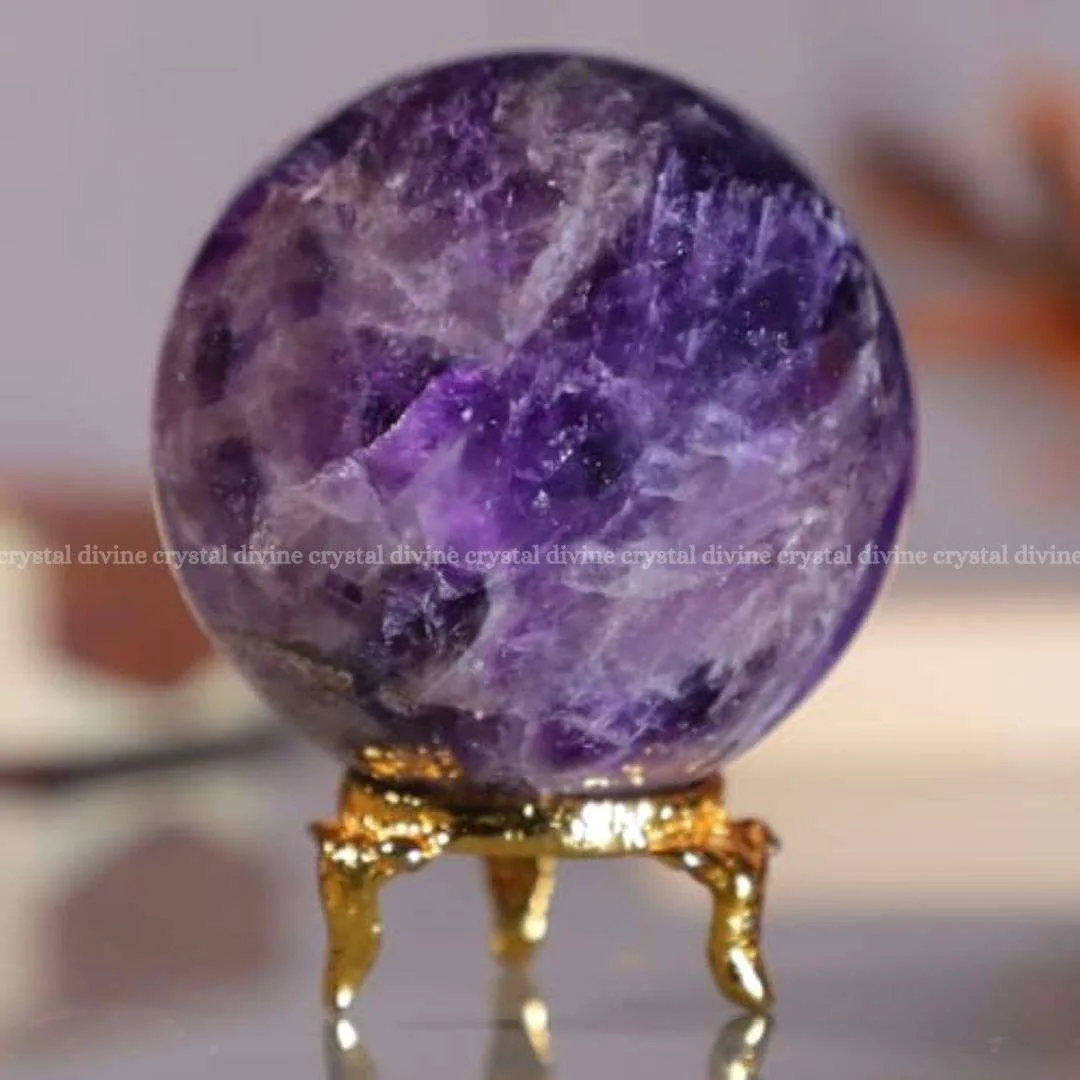 Amethyst Crystal Sphere (Clarity & Mental Focus)