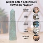 Green Jade Crystal Tower - 70 - 100 grams (Heart Chakra Activation)