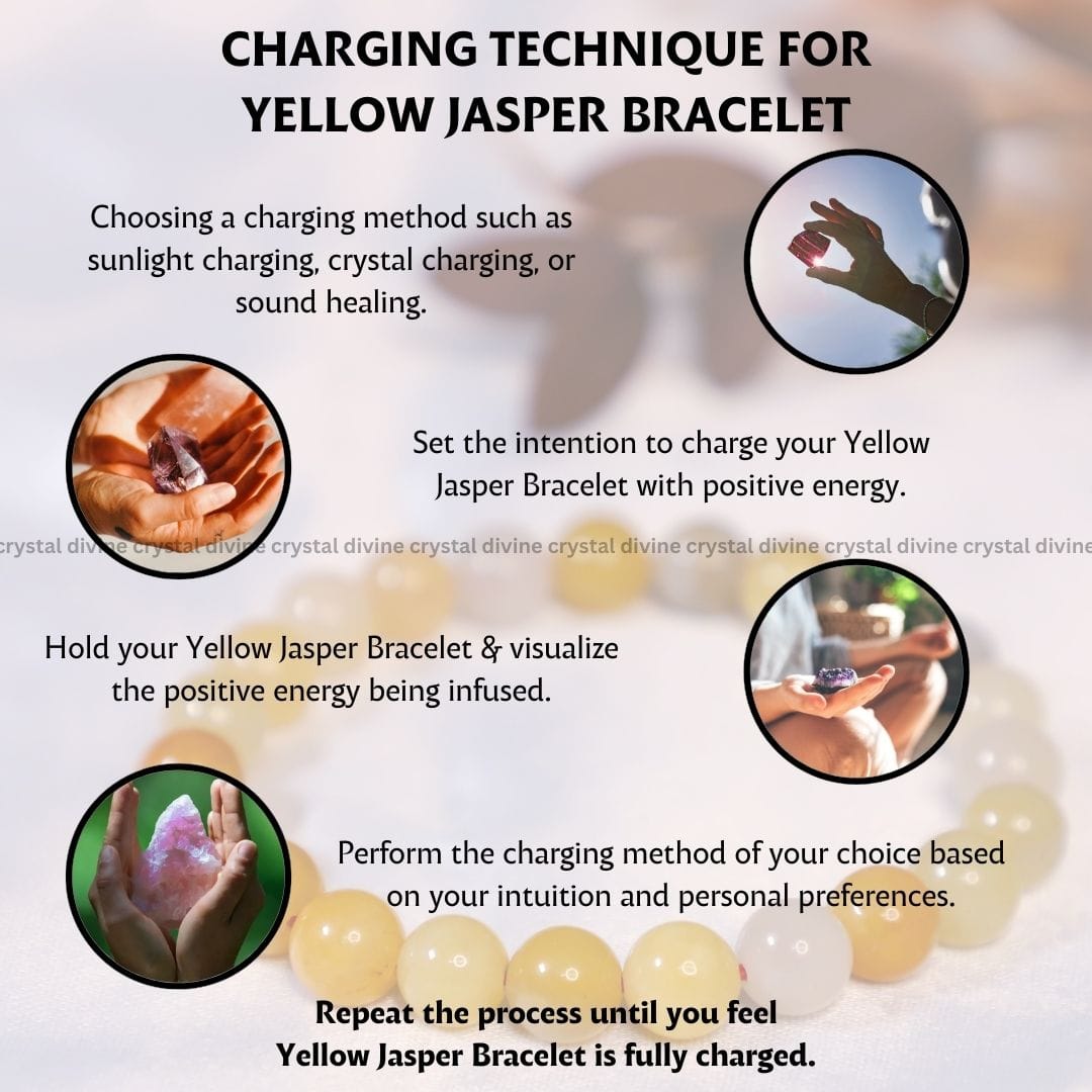 Yellow Jasper Crystal Bracelet - 8MM (Energy Boost)