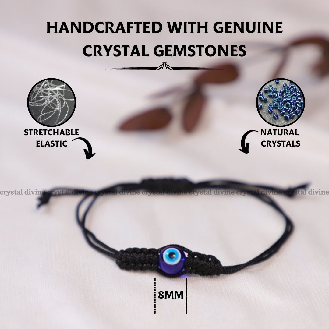 Evil Eye Thread Bracelet - 8MM (Protection)