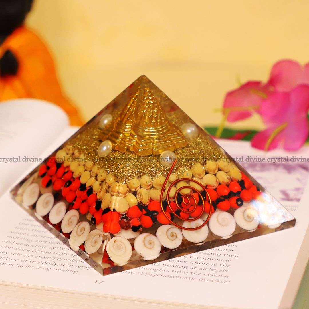 Rudraksha With Yantra Pyramid (Manifestation of Desires)