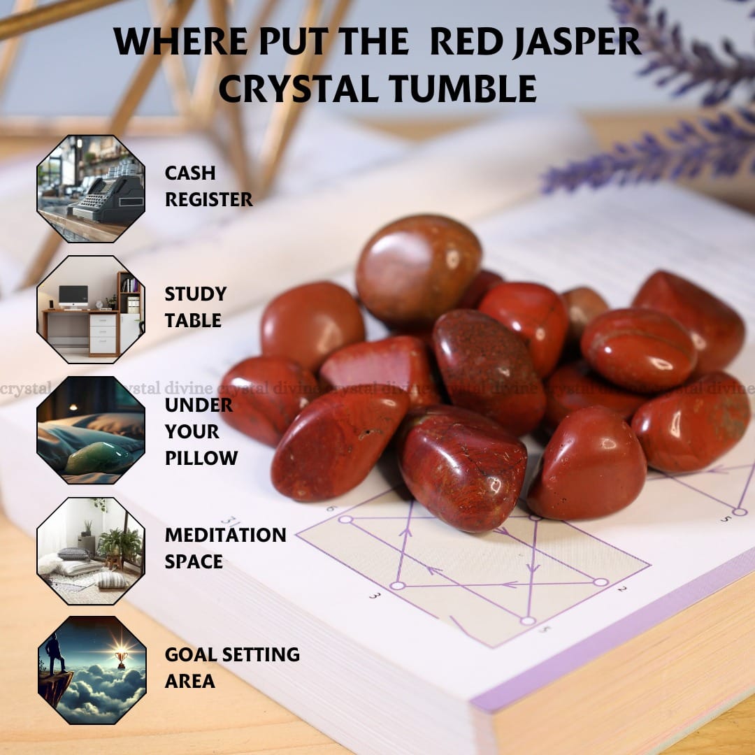 Red Jasper Tumble Stone Pack Of 5 (Grounding & Stability)