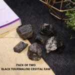 Black Tourmaline Raw Crystal 2pcs (Protection)