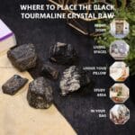 Black Tourmaline Raw Crystal 2pcs (Protection)