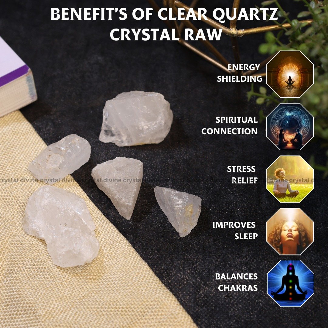 Clear Quartz Raw Crystal 2pcs (Peace)
