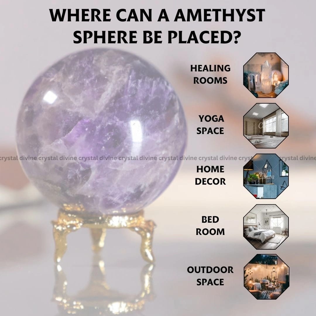 Amethyst Crystal Sphere (Clarity & Mental Focus)