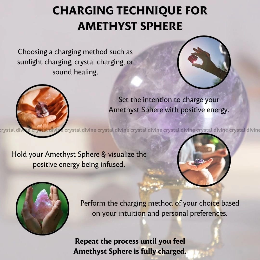 Amethyst Crystal Sphere (Clarity & Mental Focus)