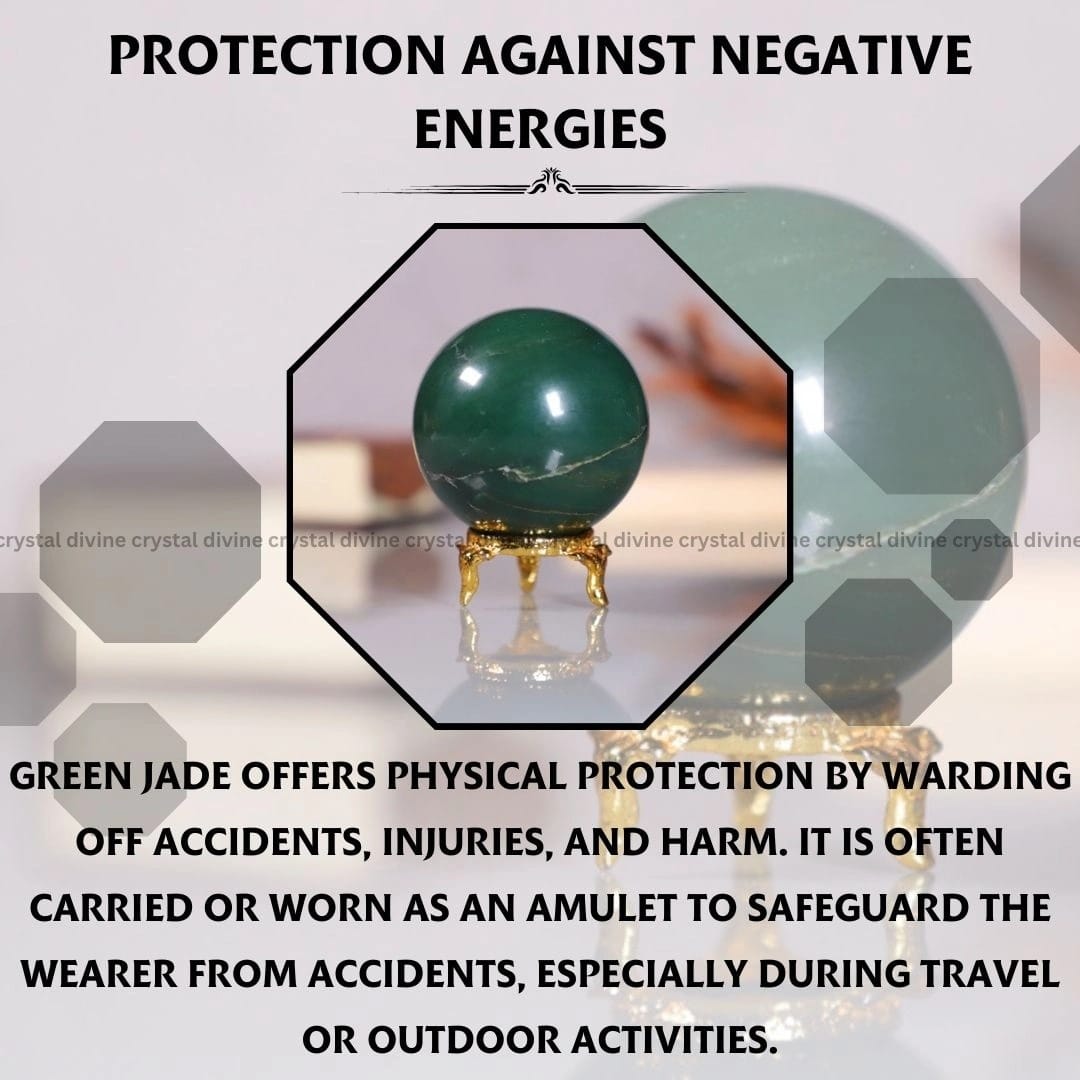 Green Jade Crystal Sphere (Luck & Fortune)