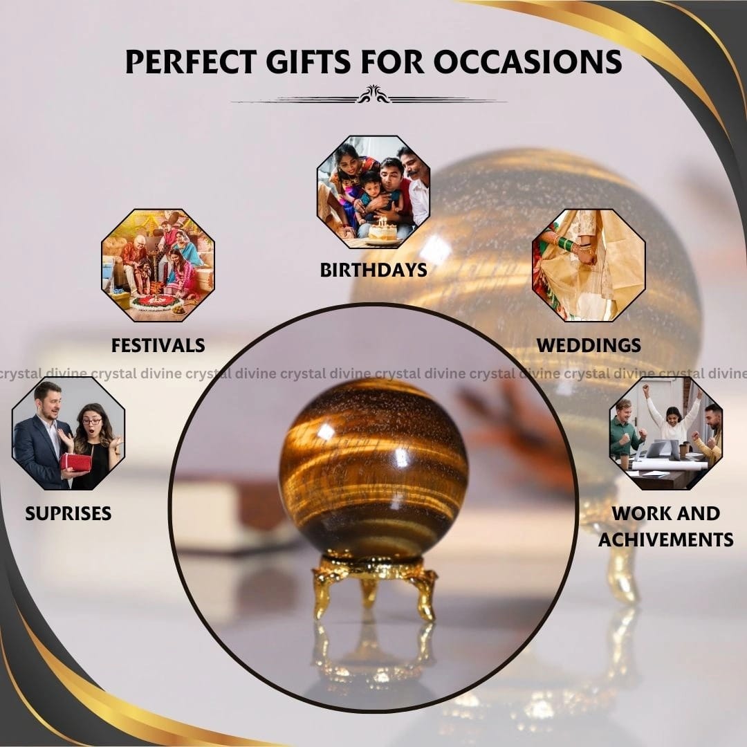Tiger Eye Crystal Sphere (Confidence)