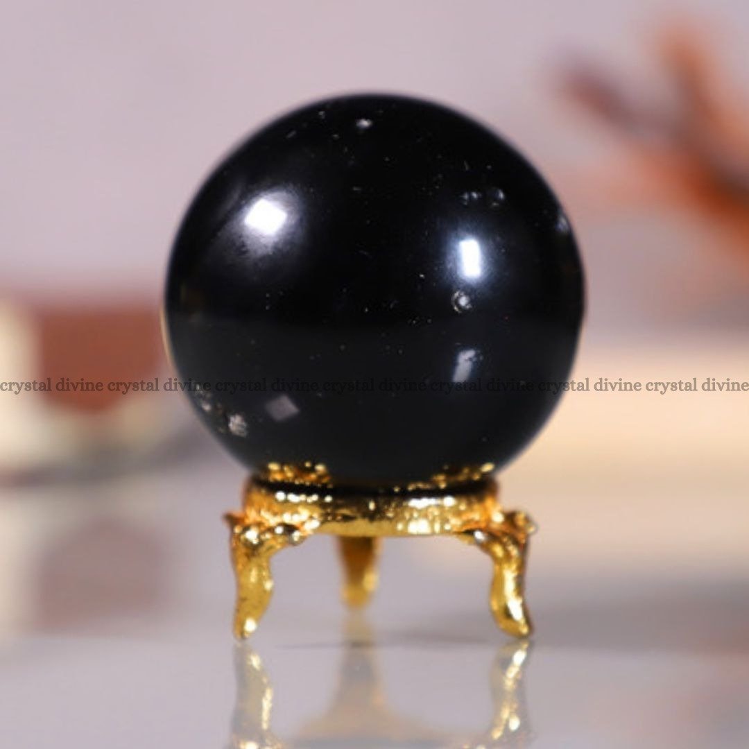 Black Tourmaline Crystal Sphere (Protection)