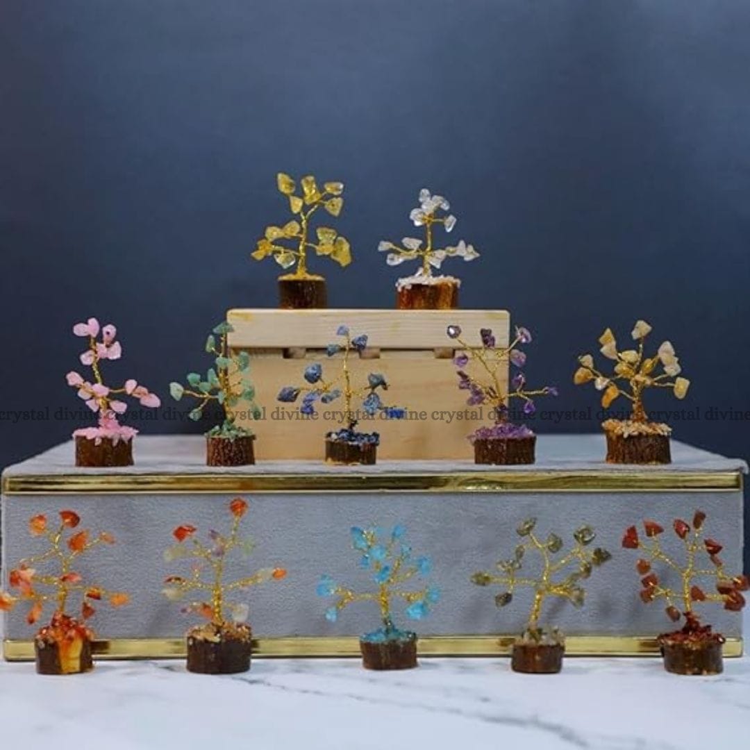 Seven Chakra Crystal Mini Tree Box (Symbolic Representation)