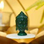 Green Jade Buddha Head Idol 1 Inch (Physical Healing)