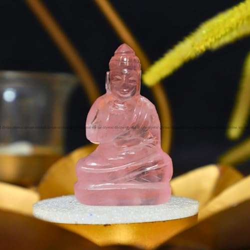 Rose Quartz Buddha Idol