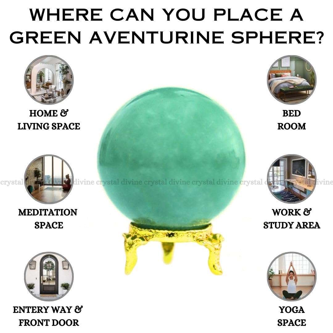 Green Aventurine Crystal Sphere (Spiritual Growth)