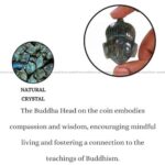Labradorite Buddha Head Statue Coin (Stress Relief & Relaxation)