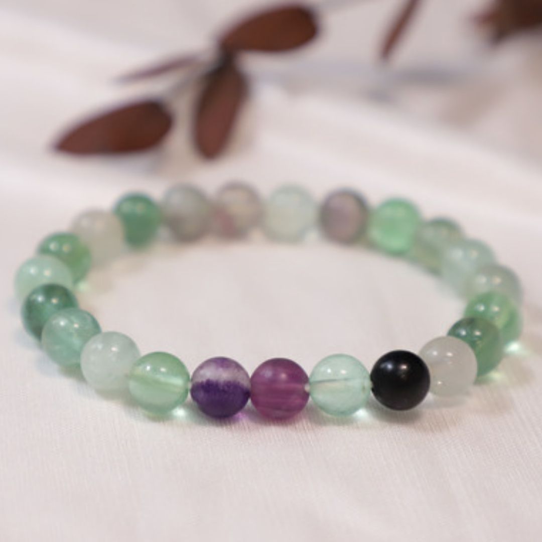 Fluorite Crystal Bracelet - 8MM (Protection & Cleansing)