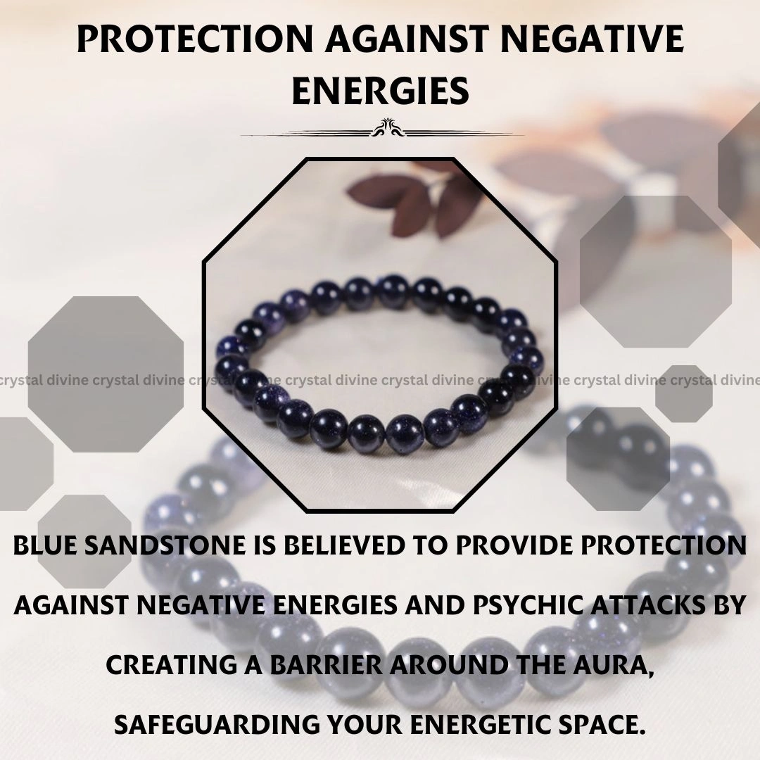 Blue Sandstone Bracelet - 8MM (Elevated Mood & Energy)