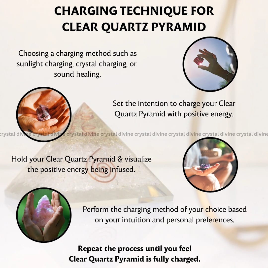 Clear Quartz Crystal Pyramid (Protection & Manifestation)