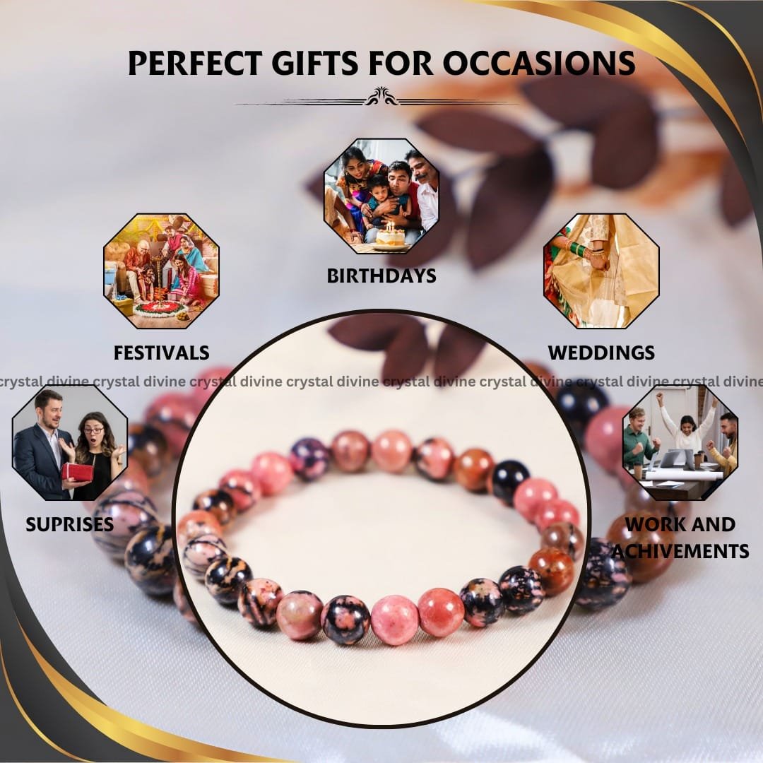 Pink Rhodochrosite Bracelet - 8MM (Emotional Stability)