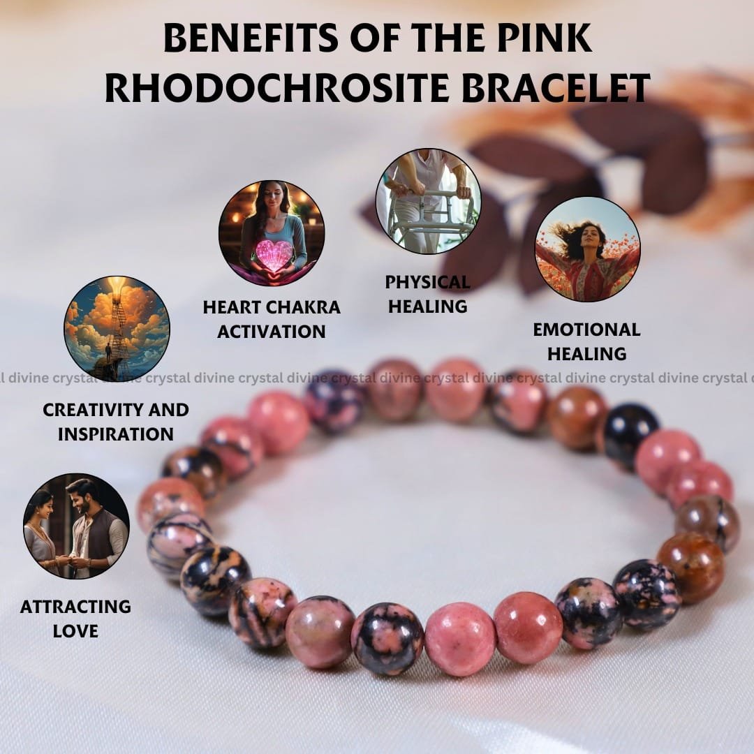 Pink Rhodochrosite Bracelet - 8MM (Emotional Stability)