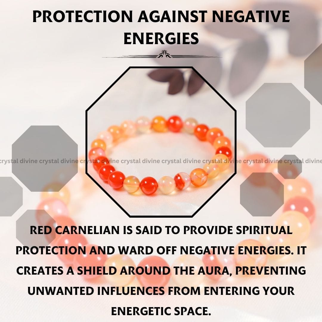 Red Carnelian Crystal Bracelet - 8MM (Grounding & Anchoring)