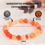 Red Carnelian Crystal Bracelet - 8MM (Grounding & Anchoring)