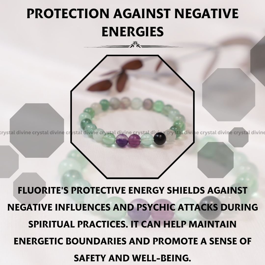 Fluorite Crystal Bracelet - 8MM (Protection & Cleansing)