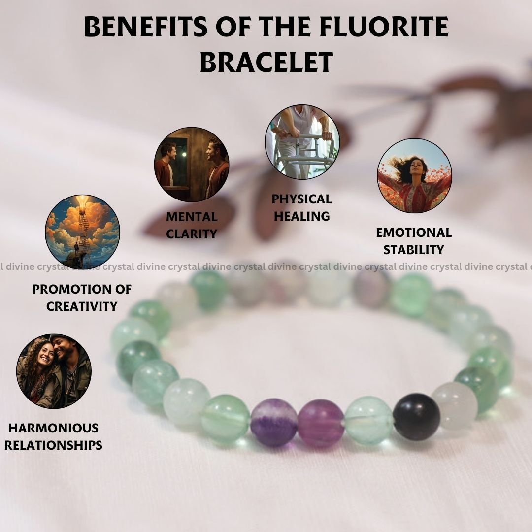 Fluorite Crystal Bracelet - 8MM (Protection & Cleansing)