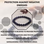Blue Sandstone Bracelet - 8MM (Elevated Mood & Energy)