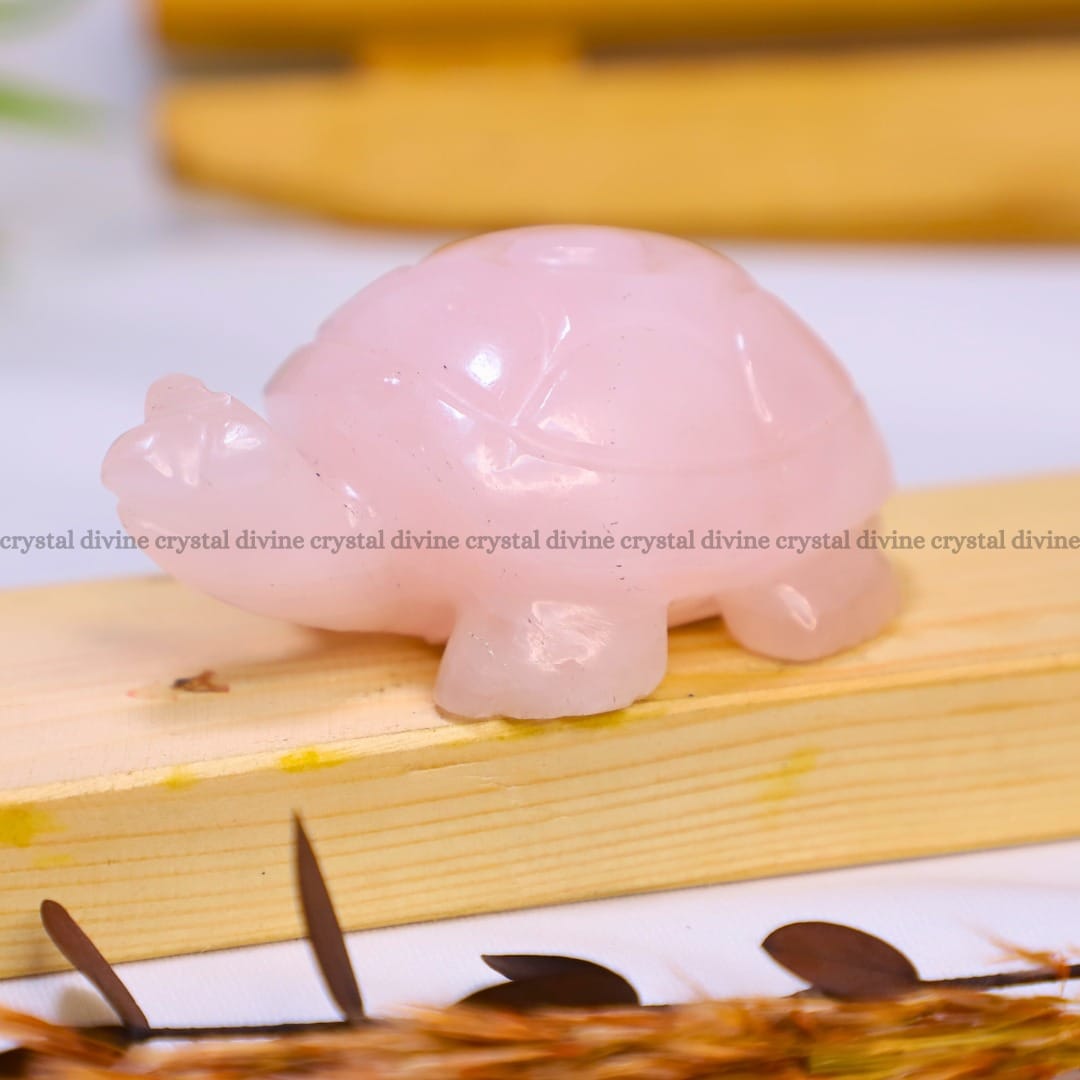 Rose Quartz Crystal Tortoise (Self-Love & Acceptance)