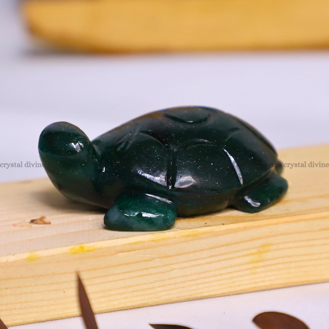 Green Jade Crystal Tortoise (Prosperity & Abundance)