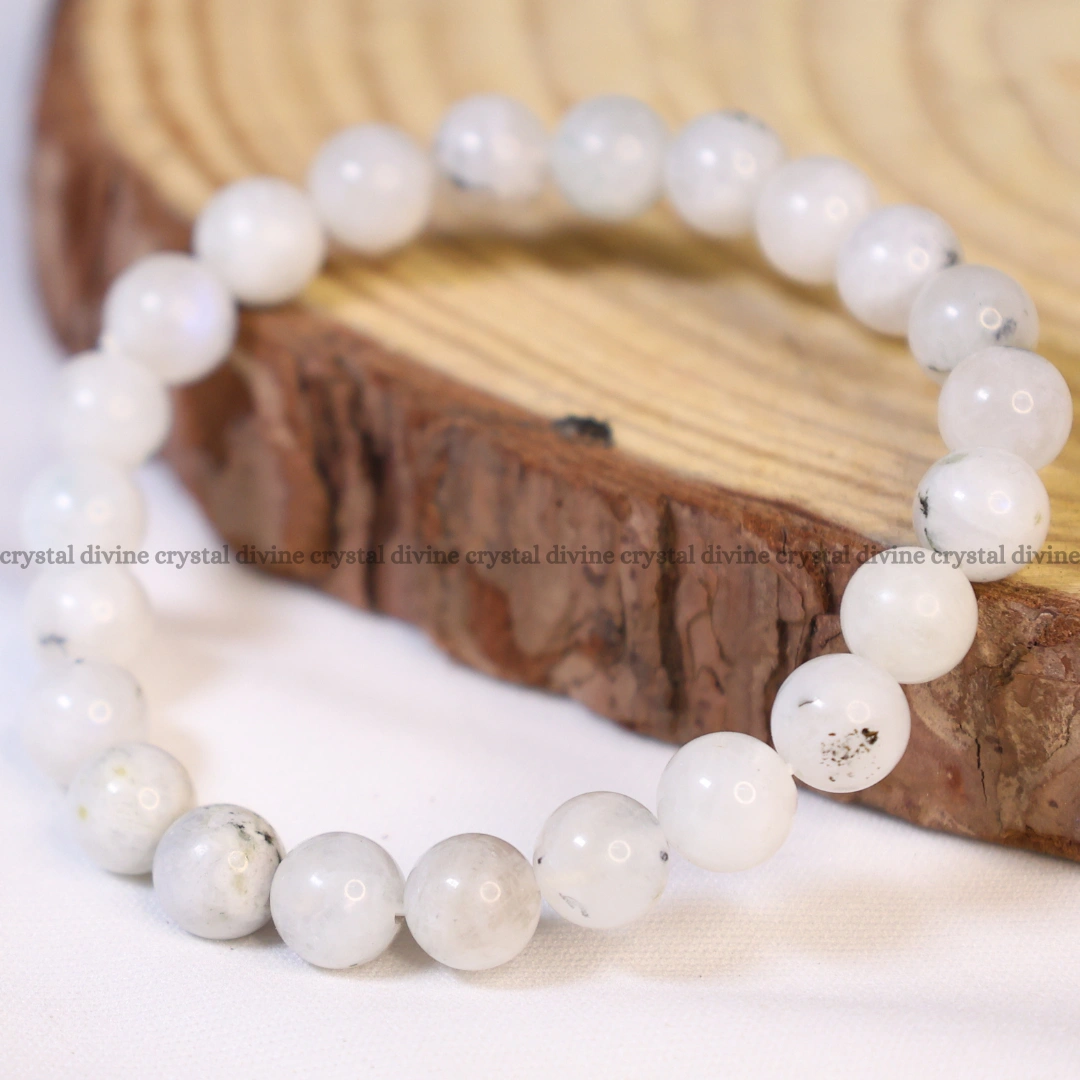 Rainbow Moonstone Crystal Bracelet - 8MM