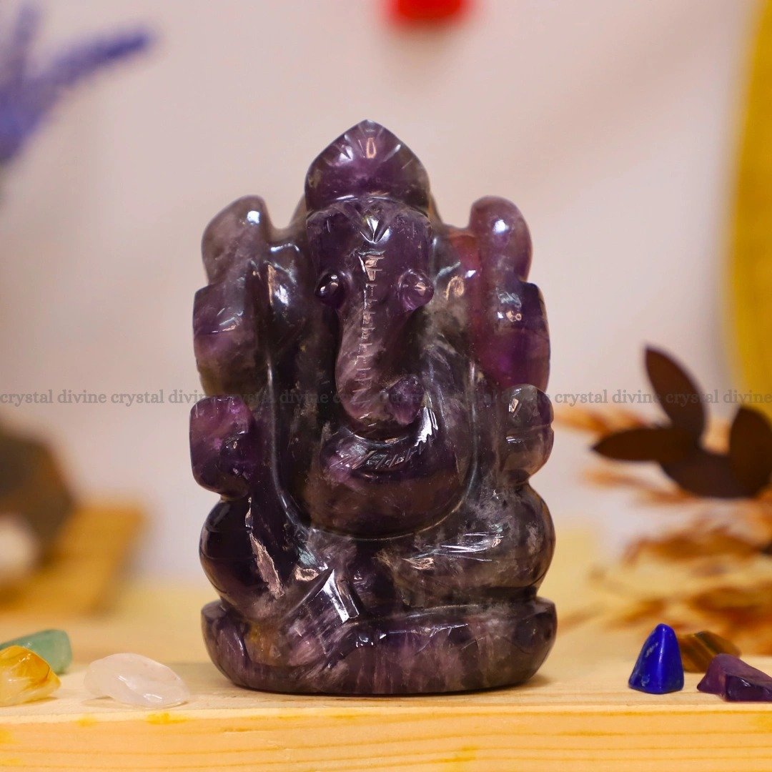 Amethyst Ganesha Idol