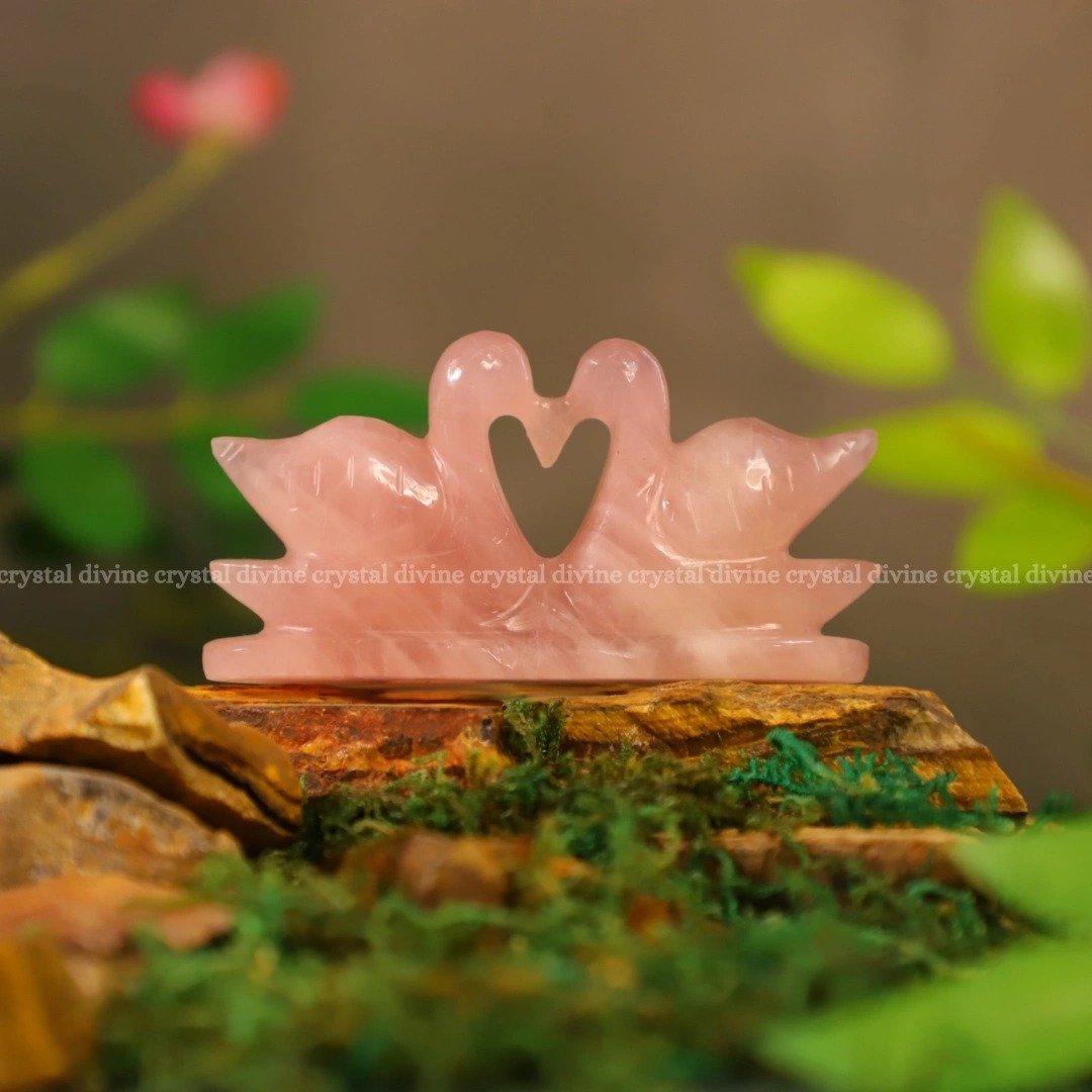 Rose Quartz Crystal Duck (Love & Compassion)