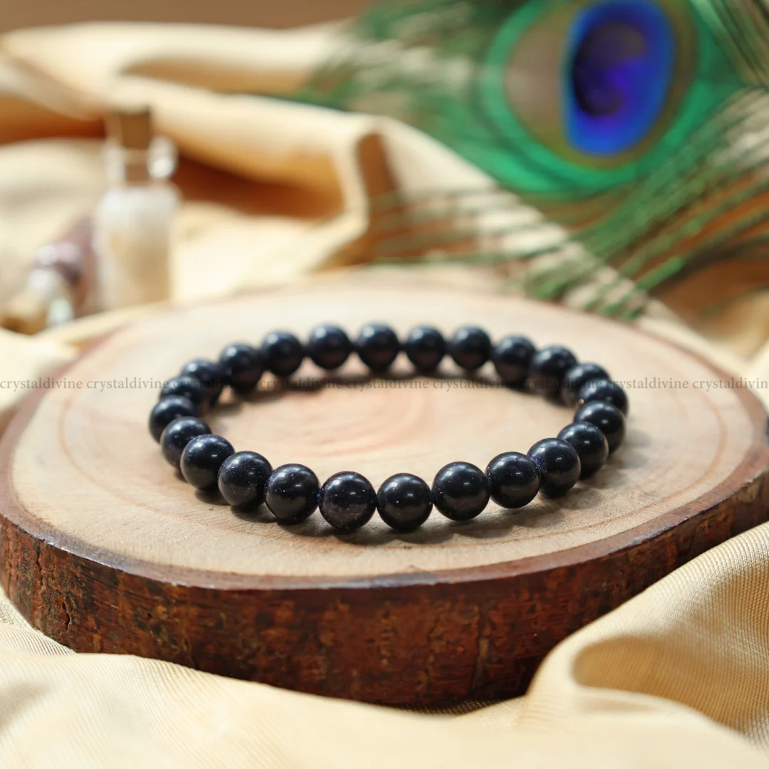 Blue Sandstone Bracelet - 8MM (Elevated Mood & Energy)