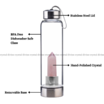 Rose Quartz Crystal Bottle (Relationship Enhancement & Love)