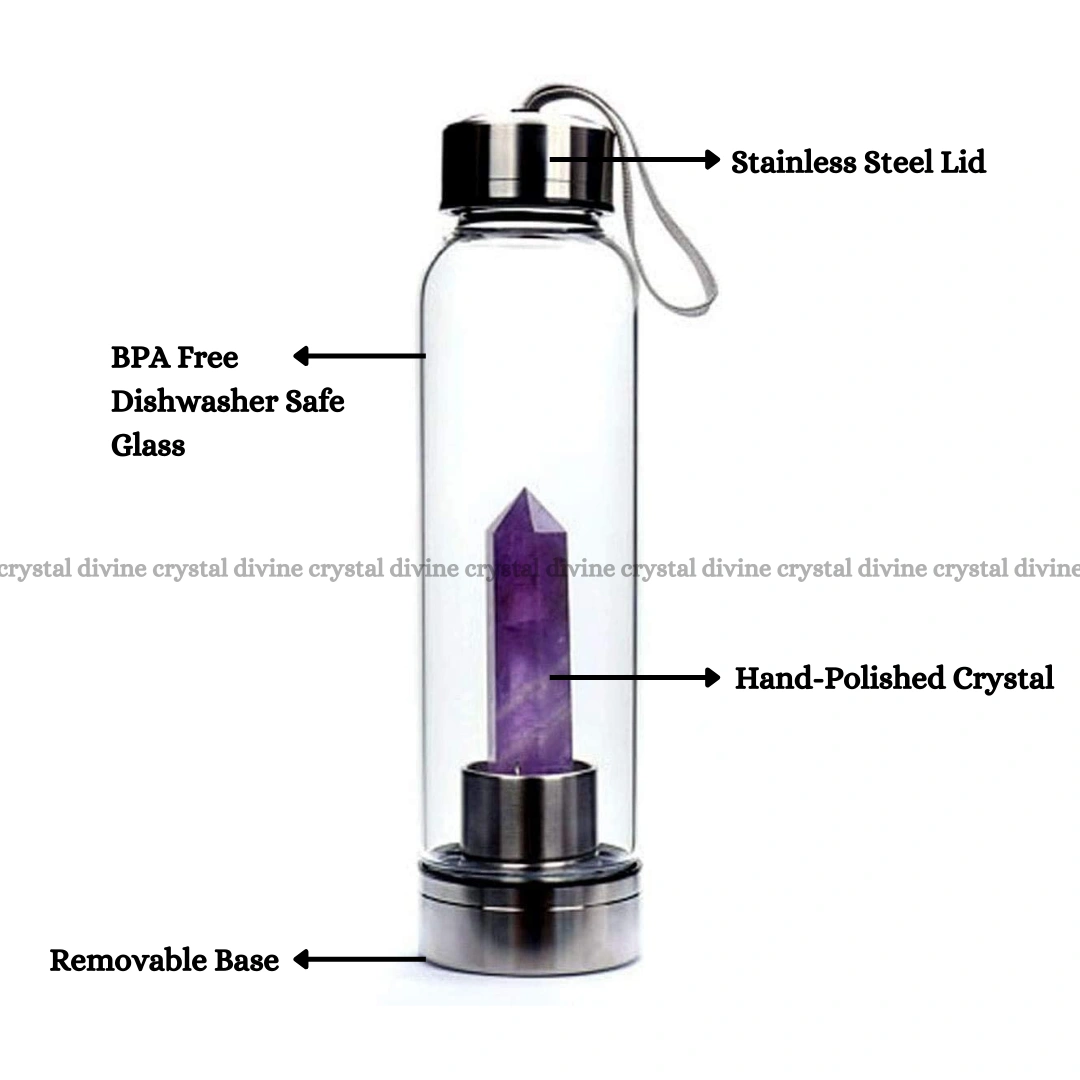 Amethyst Crystal Bottle (Calming & Relaxing)